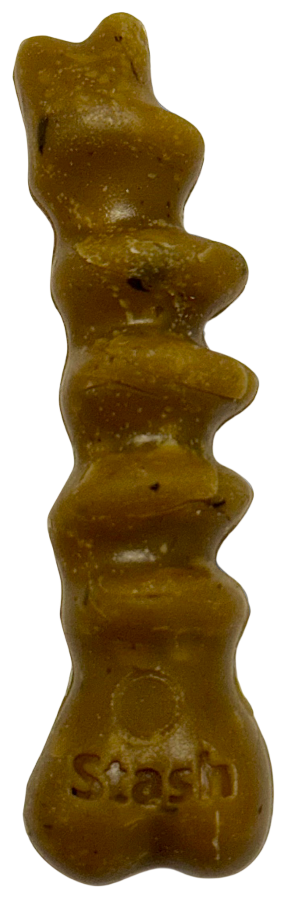 Zero's Stash spiral enzyme dental treat, back side with Stash embossed
